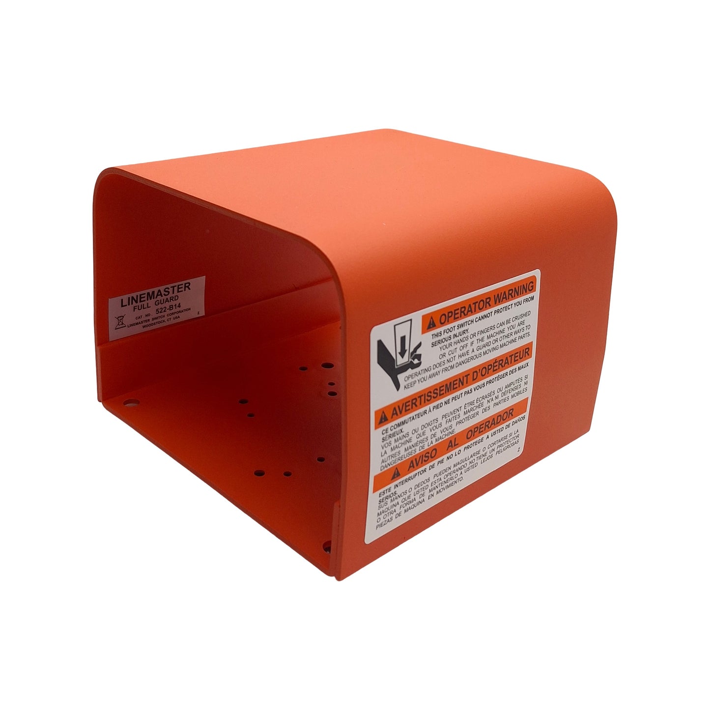 New – Open box Linemaster 522-B14 Full Foot Guard, Heavy Gauge Steel, 4.4in x 6in, Single Foot