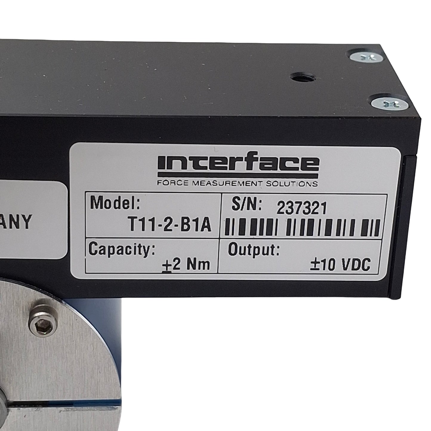 New – Open box Interface T11-2-B1A Rotary Torque Transducer ø8mm Shaft 2Nm, 28VDC In 10VDC Out