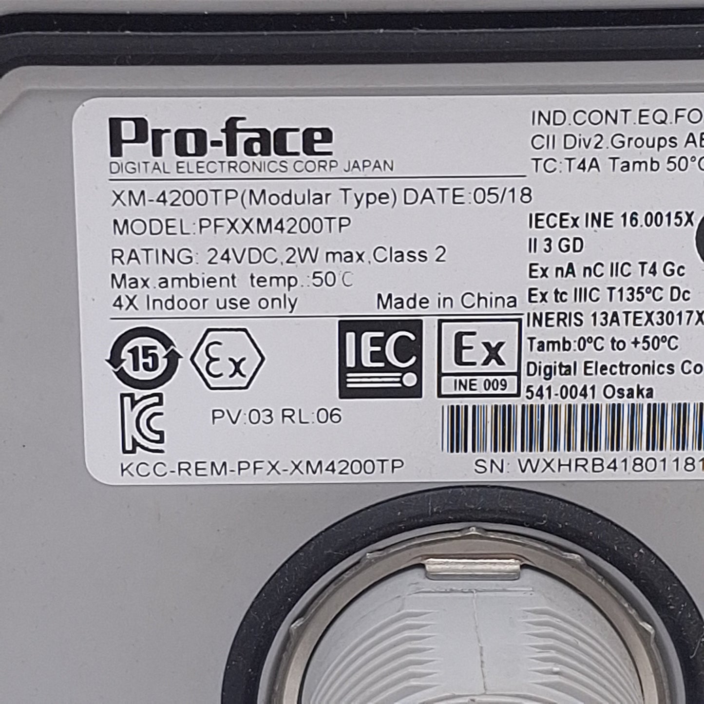 Used Schneider Electric PFXLM4201TADAC Pro-Face Machine Interface, 3.5in, 24VDC