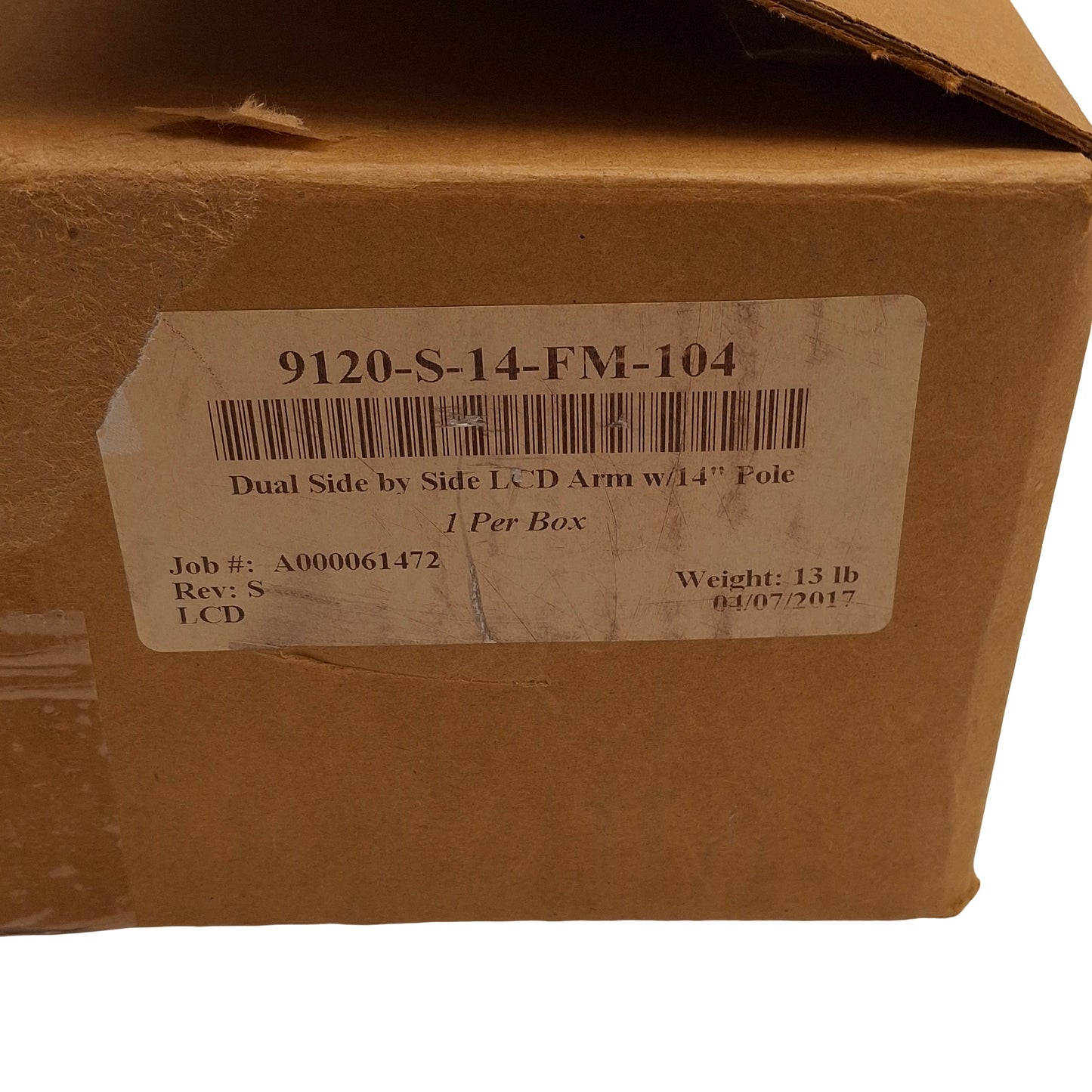 New – Open box Innovative 9120-S-14-FM-104 Dual Arm Monitor Mount, Desk Clamp, 24in Screen Size