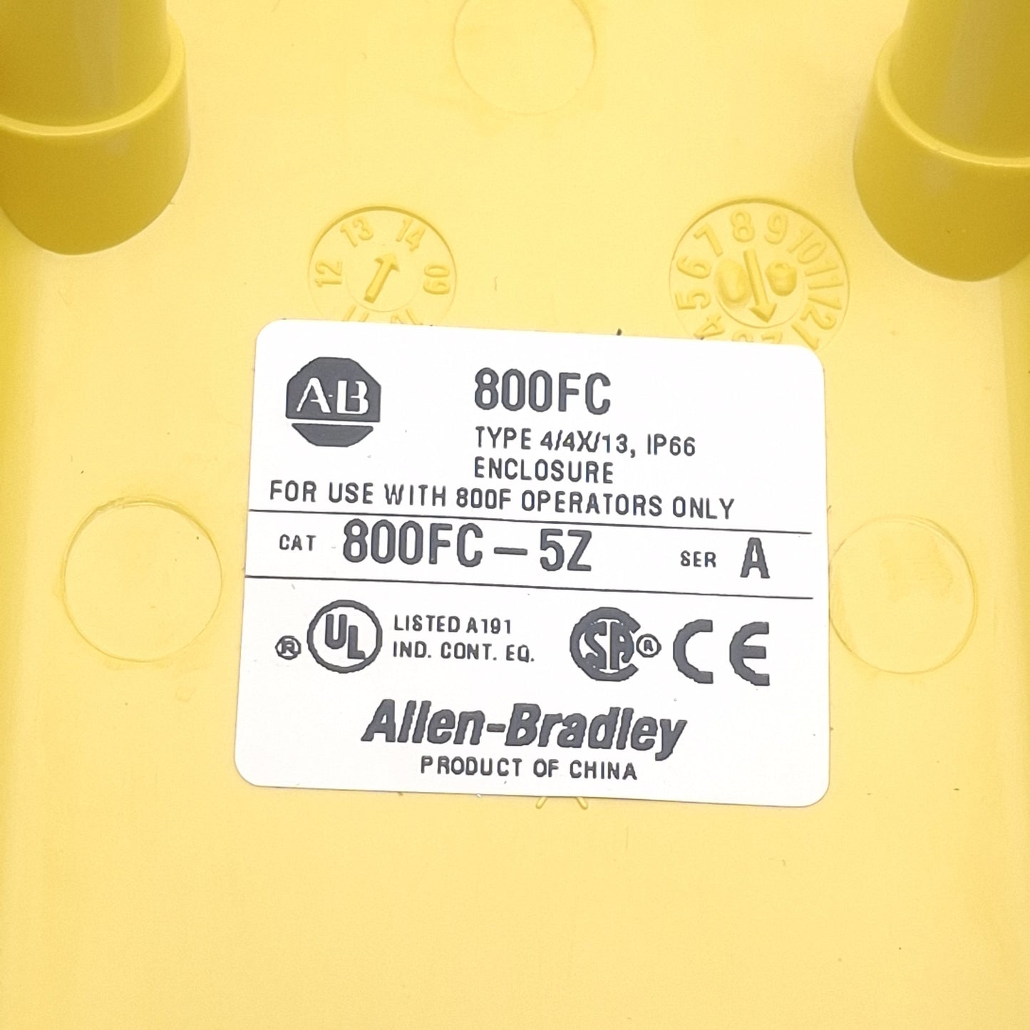 Used Allen Bradley 800FC-5Z Pushbutton Pendant Station Enclosure, 5-Hole, ø22.5mm