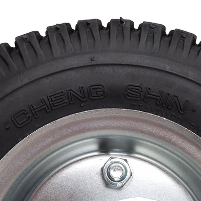 New Cheng Shin Rigid Plate Inflatable Nylon Caster, ø8.5 x 2in, 115 x 100mm Plate