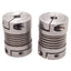 Used Lot of 2 Gerwah DKN 15-26-3/16-3/8 Metal Bellows Coupling ø3/16in & ø3/8in Bore
