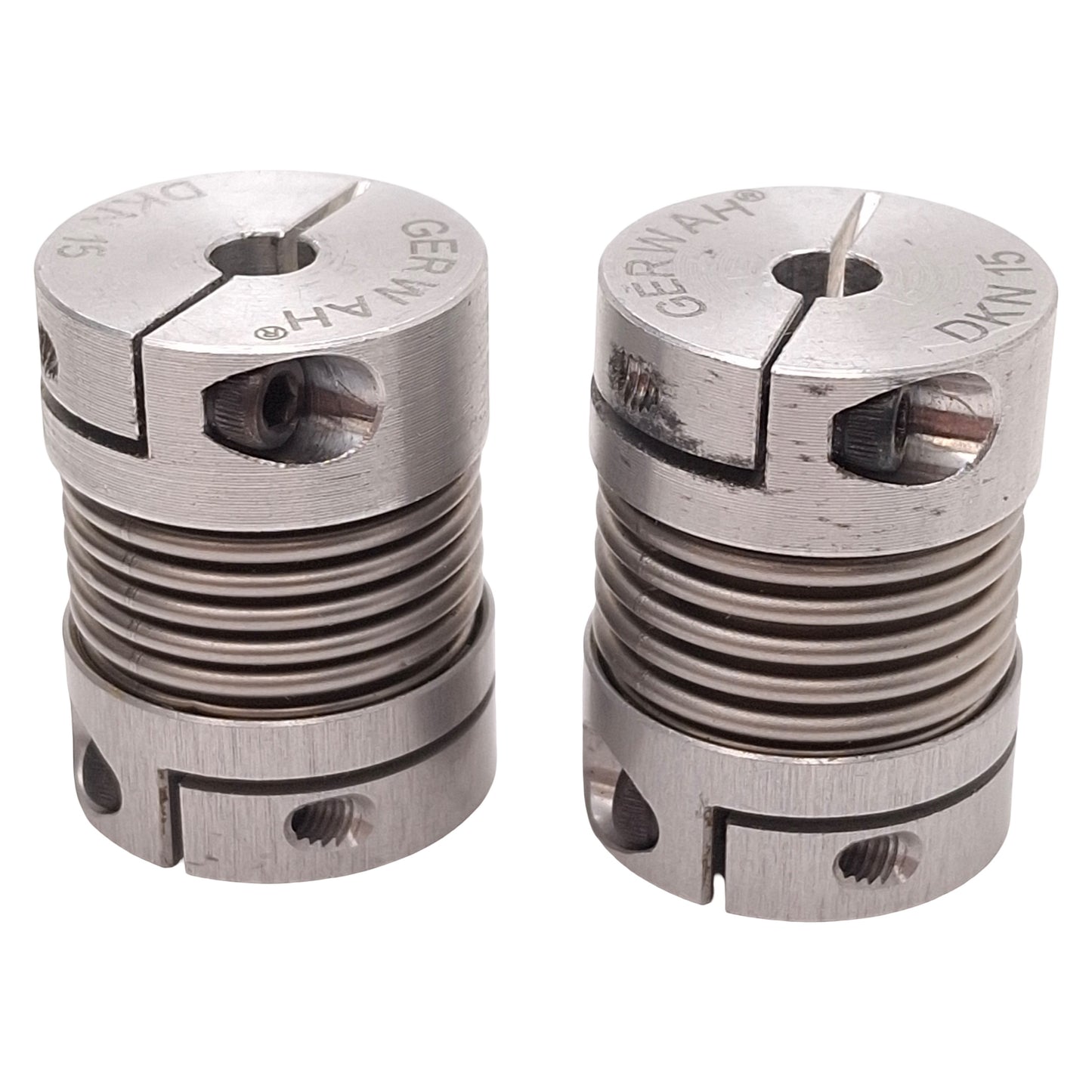 Used Lot of 2 Gerwah DKN 15-26-3/16-3/8 Metal Bellows Coupling ø3/16in & ø3/8in Bore