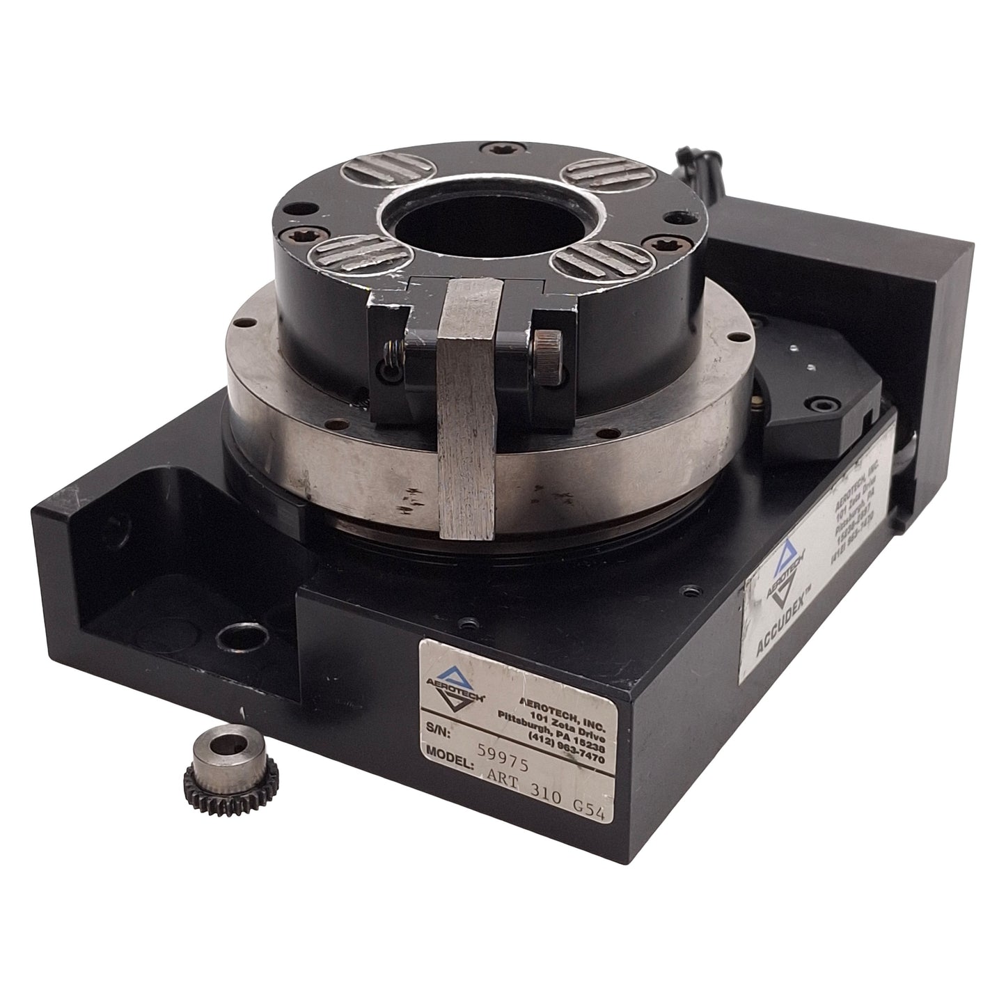 Used Aerotech ART310-G54 Precision Rotary Stage, ø100mm, 54:1, 360°, DB9, NEMA 23