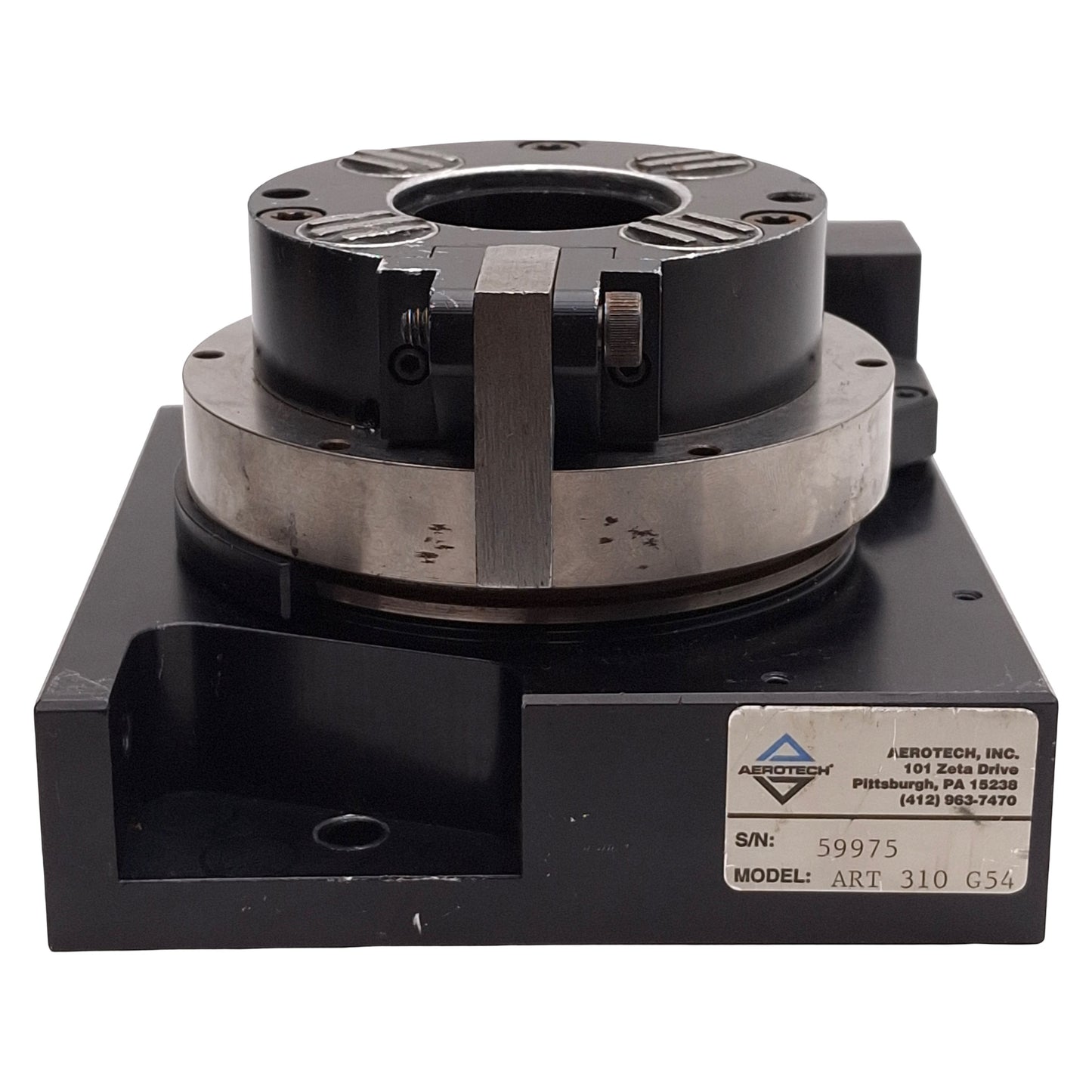 Used Aerotech ART310-G54 Precision Rotary Stage, ø100mm, 54:1, 360°, DB9, NEMA 23