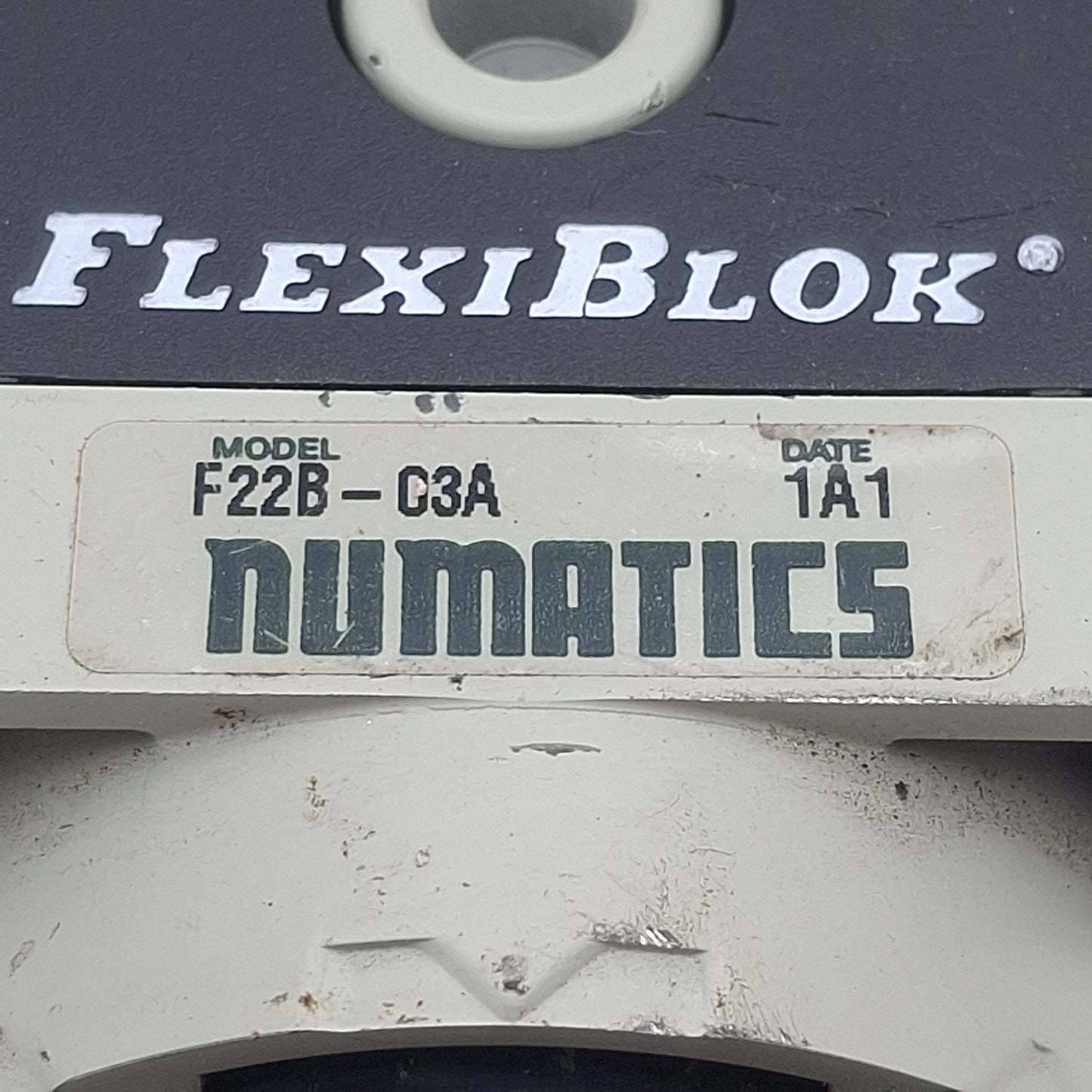 Used Numatics F22B-03A Pneumatic Air Filter, 3/8in NPT, 0-150psi, 5µm, 65SCFM
