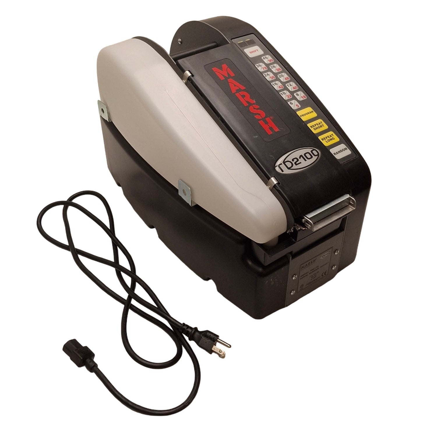 Used Marsh TDE110 Portable Manual Hand Tape Dispenser, 1 to 3in Width, Paper & Kraft