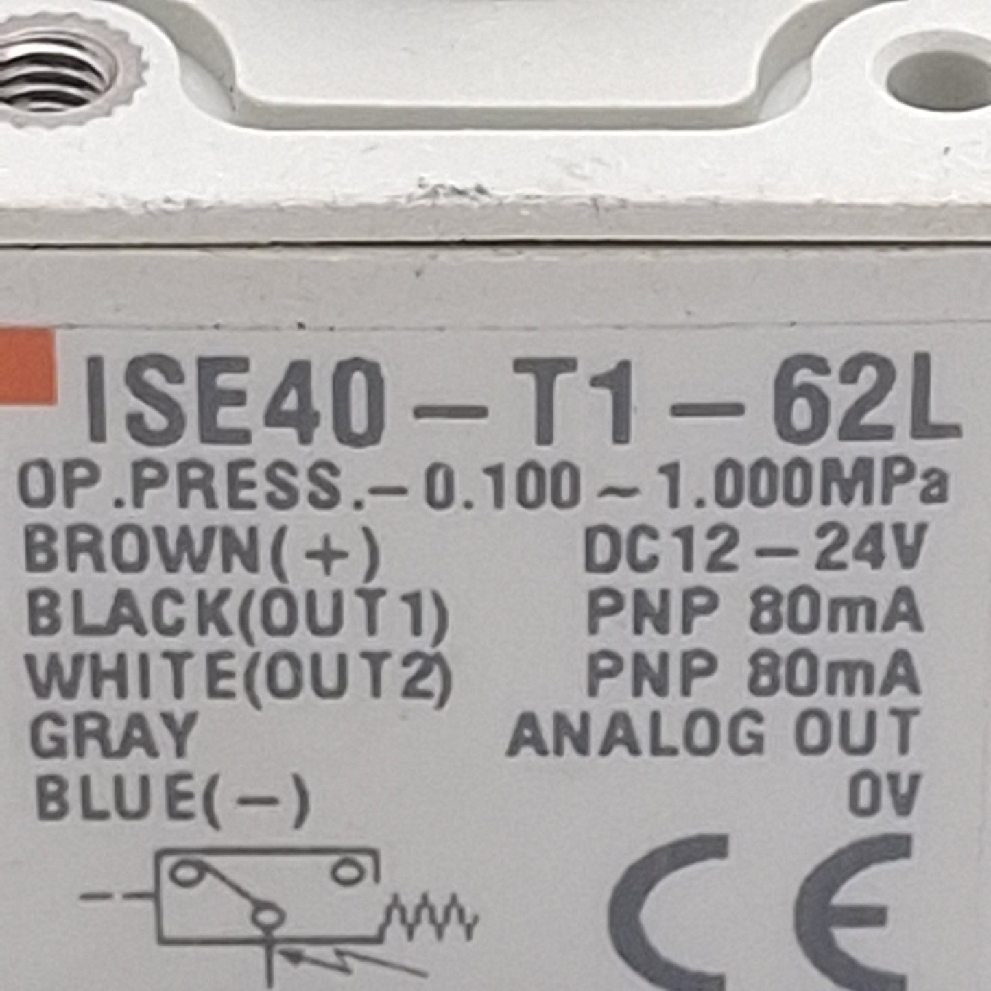 New – Open box SMC ISE40-T1-62L Digital Pressure Switch, PNP, -0.1~1.0MPa, 12-24VDC, 1/8in NPT