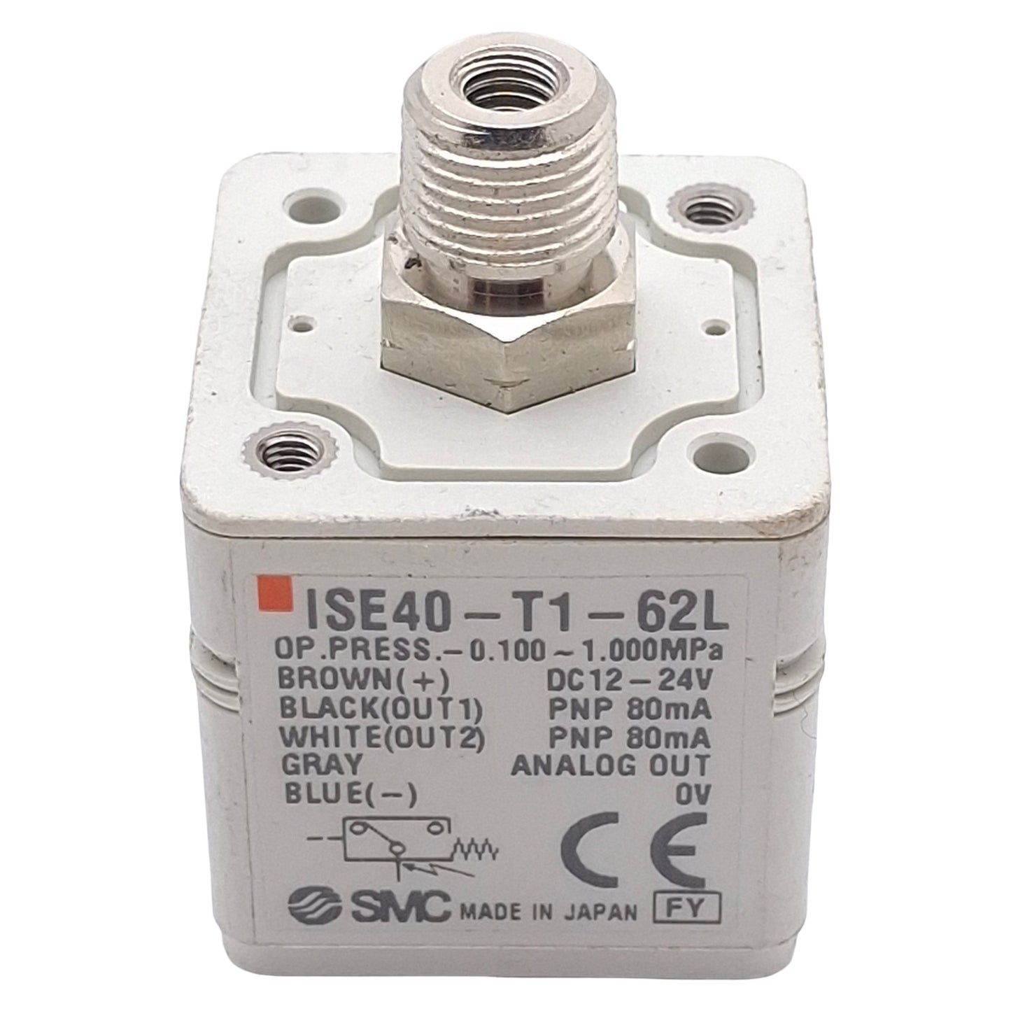 New – Open box SMC ISE40-T1-62L Digital Pressure Switch, PNP, -0.1~1.0MPa, 12-24VDC, 1/8in NPT