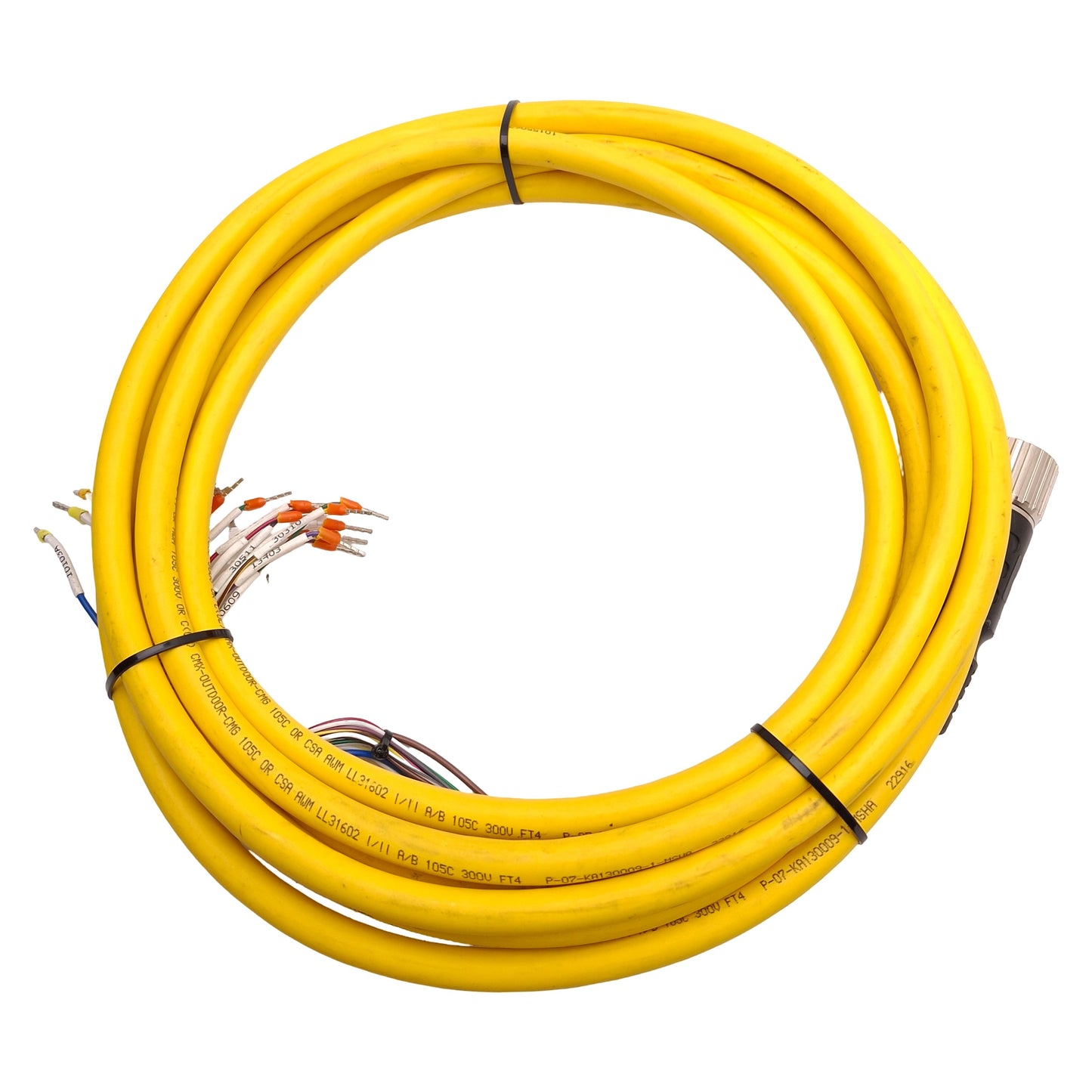 Used Turck CSM 19-19-10 Actuator & Sensor Cordset, 19-Pin M27 MultiFast Male, 5m