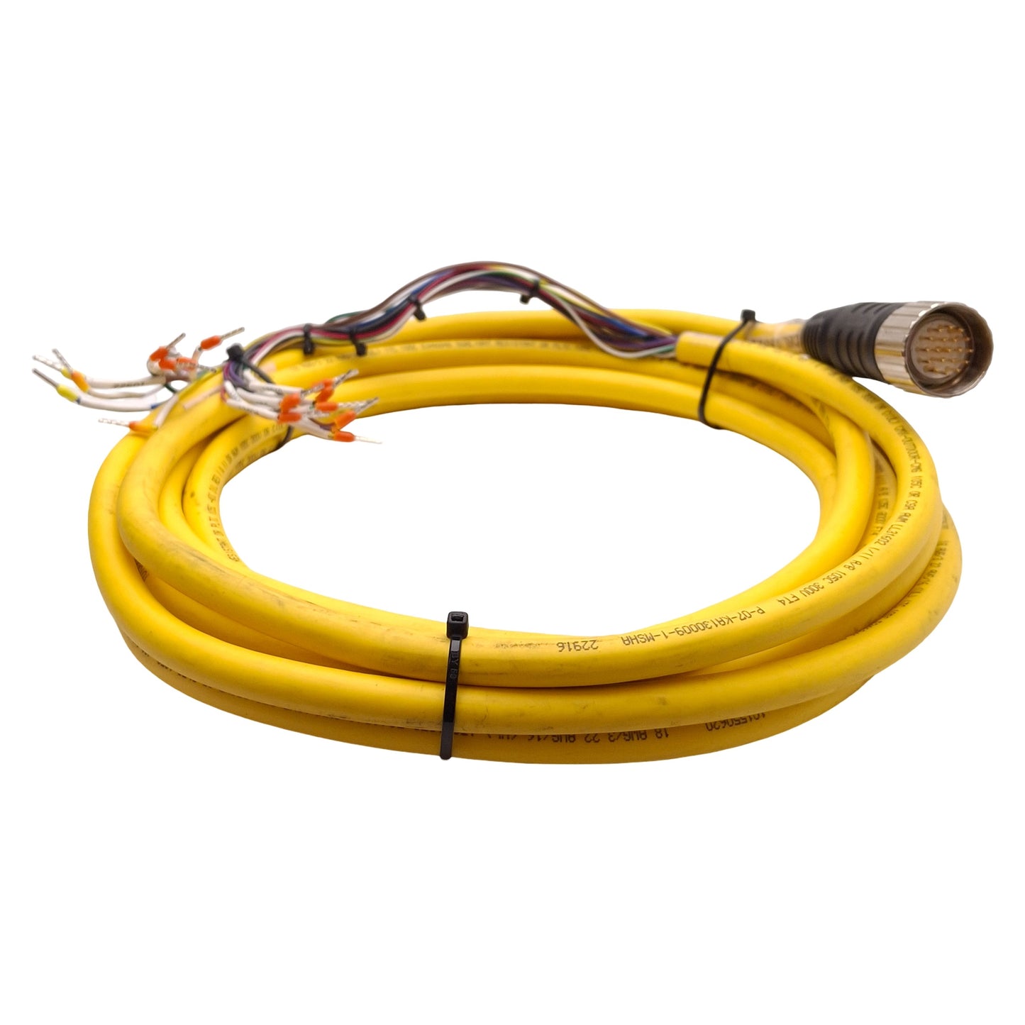 Used Turck CSM 19-19-10 Actuator & Sensor Cordset, 19-Pin M27 MultiFast Male, 5m