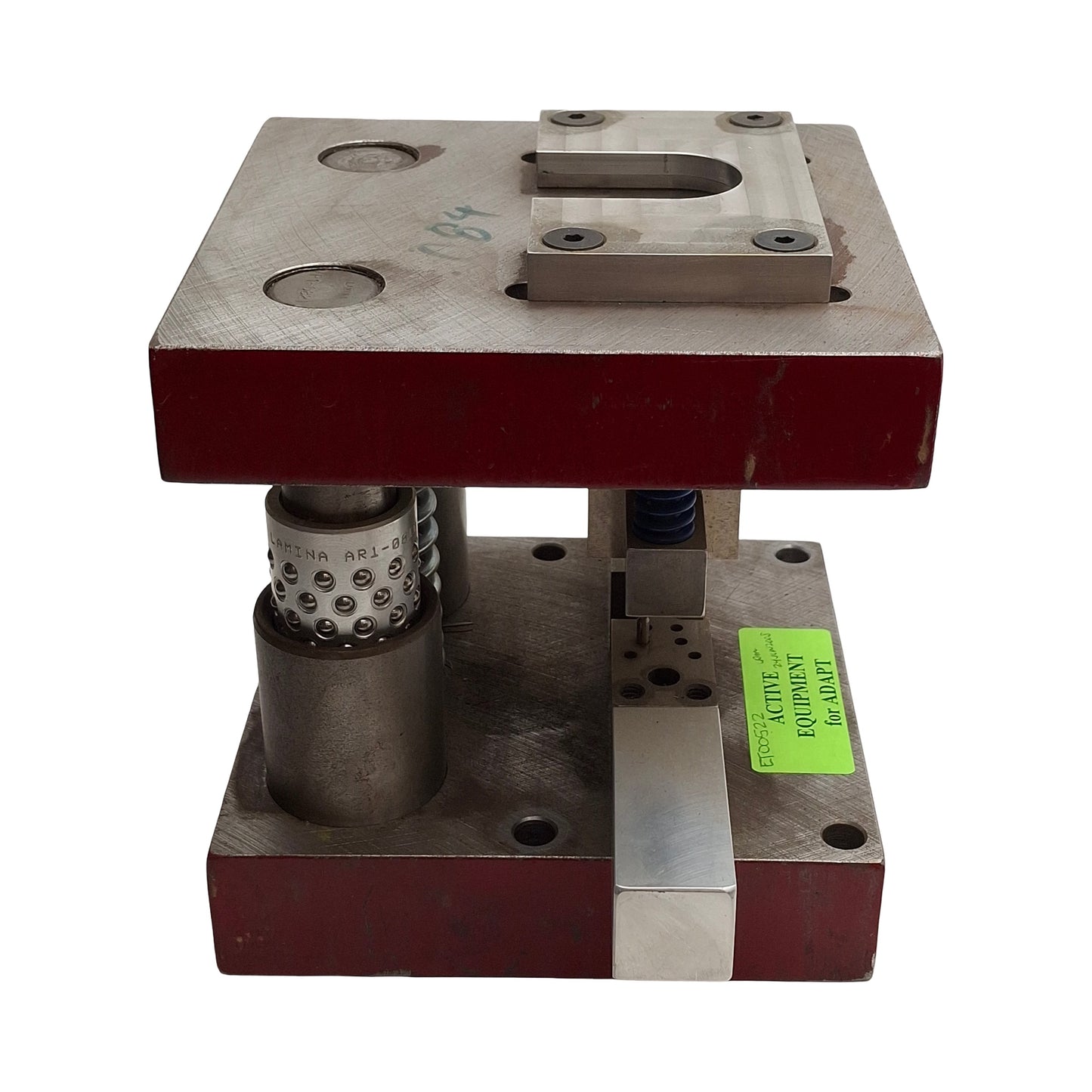 Used Medical Grade Precision Stamping Die Set, 6in W x 6.25in D x 6.375in H, 2-Post
