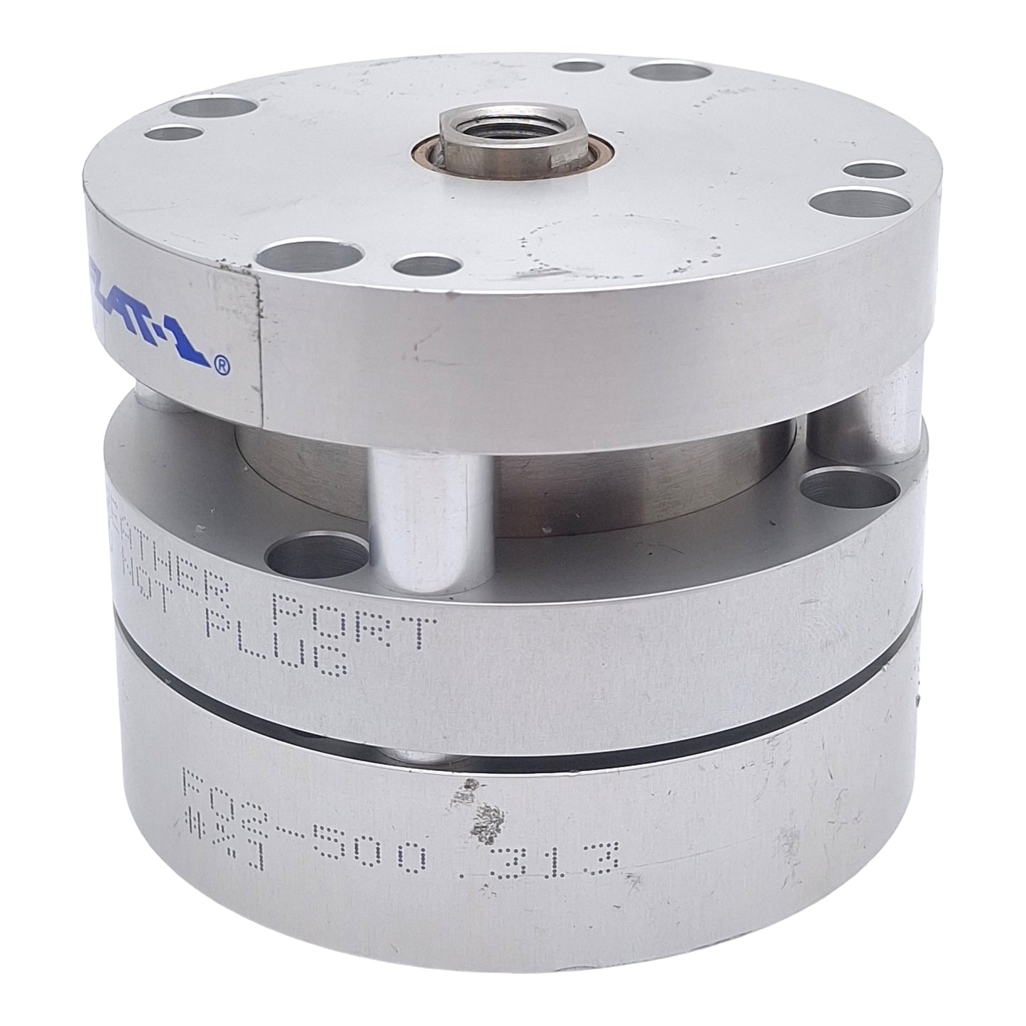 Used Bimba F02-500.313 Multiple Power Cylinder, ø2-1/2" Bore, 5/16" Stroke, 1/4" NPT