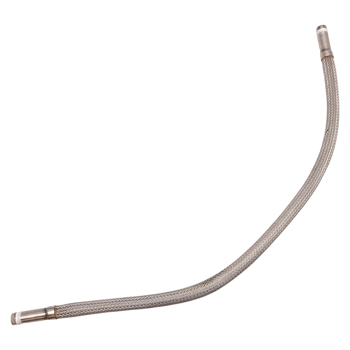 Used Stainless Steel Braided Hose, 3/4in NPT Male, 40in Braided, 48in Overall Length