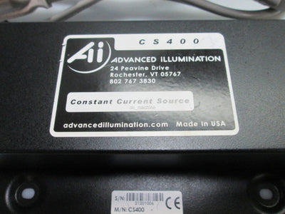 Used Advanced Illumination CS400 Constant Current Source 100-240VAC w/Power Cord