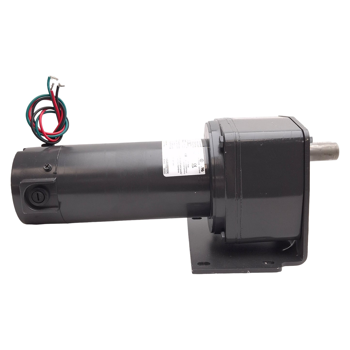 Used Dayton 6ML52 DC Gearmotor, 43:1, 1/4HP, 180VDC, 62rpm, 220in-lbs, ø3/4in Shaft