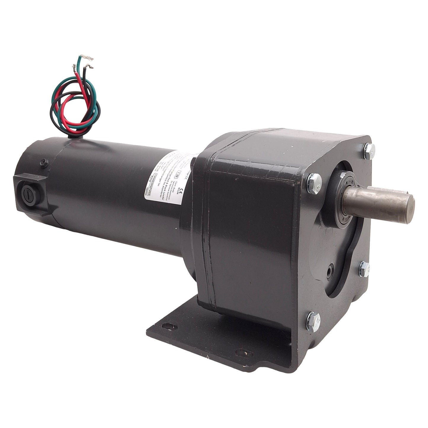 Used Dayton 6ML52 DC Gearmotor, 43:1, 1/4HP, 180VDC, 62rpm, 220in-lbs, ø3/4in Shaft