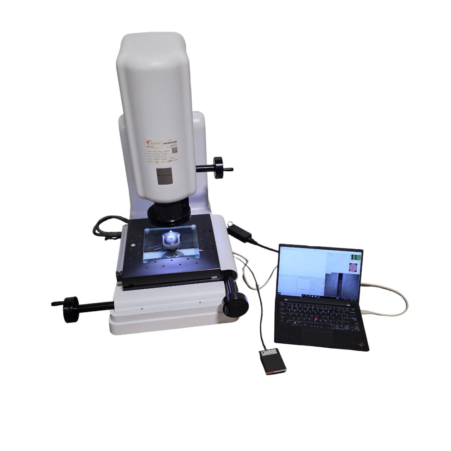 Used Micro Vu SOL 165 Manual Vision System 160 x 160 x 160mm, 1µm Resolution, 120VAC