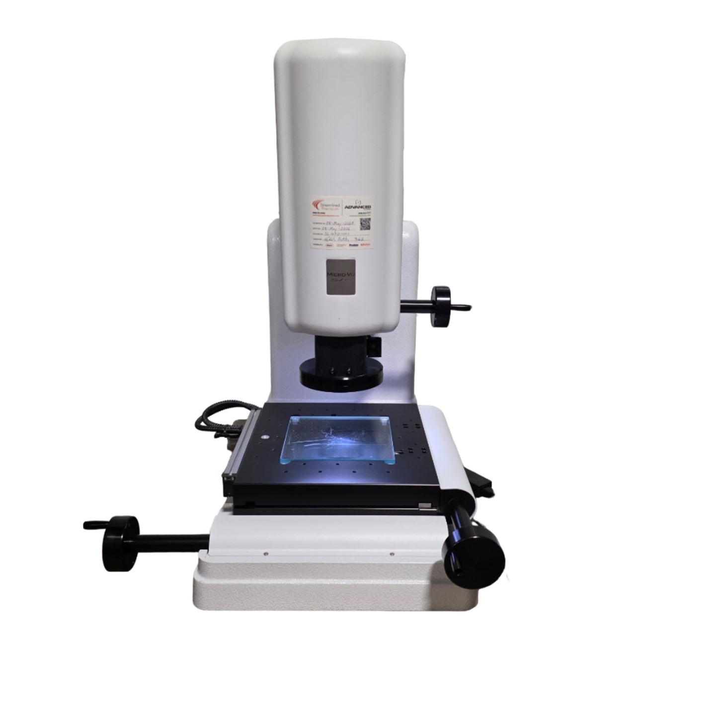 Used Micro Vu SOL 165 Manual Vision System 160 x 160 x 160mm, 1µm Resolution, 120VAC