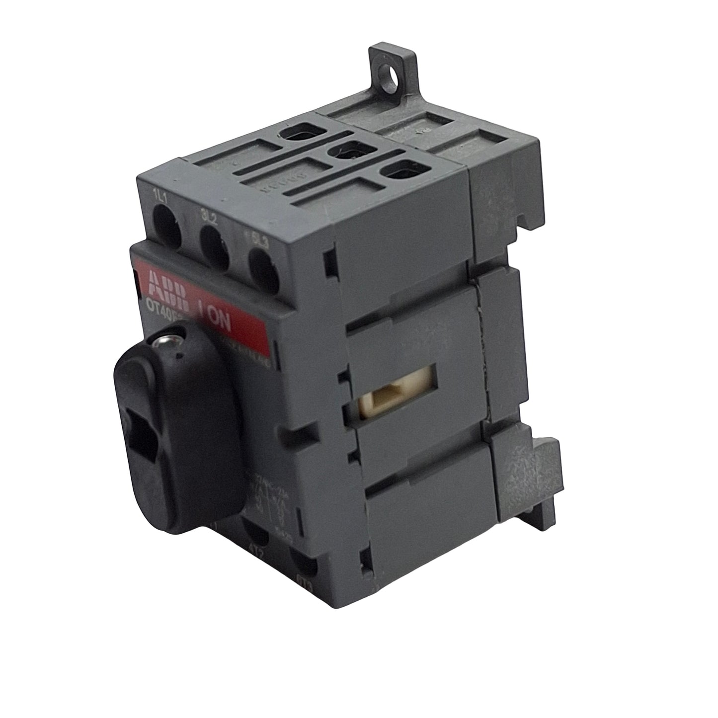 Used ABB OT40F3 Disconnect Switch 40A 600VAC, 3-Pole, Non-Fusible, DIN Rail Mount