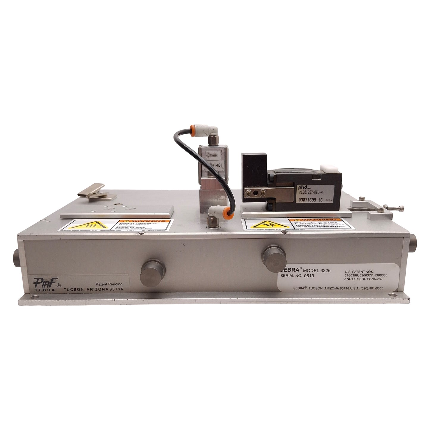 Used Sebra/Vante 3226 PIRF Cath Tipping Forming Platform, Standard Force, BNC, 85psi