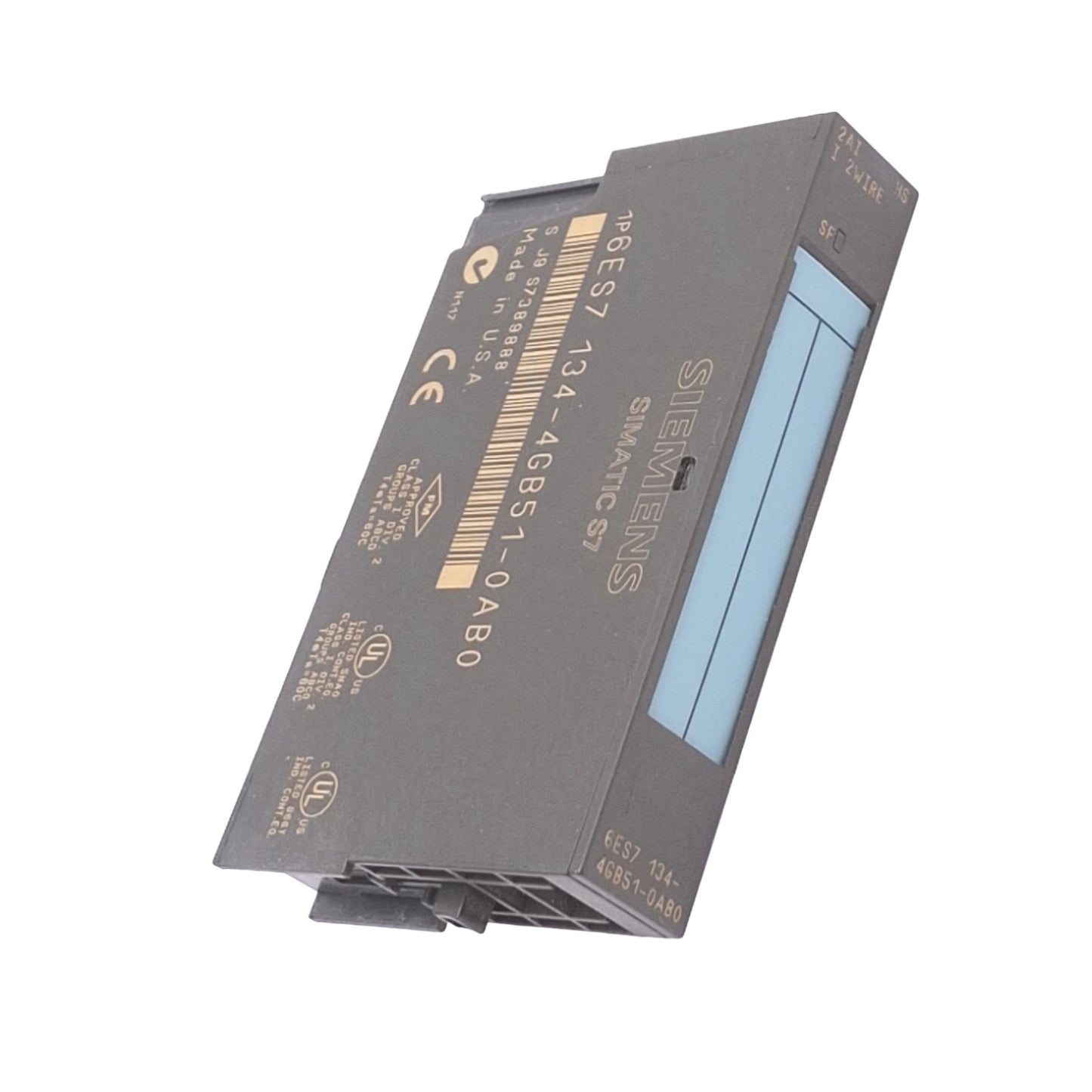 Used Siemens 6ES7134-4GB51-0AB0 Analog Input Module for ET 200S, 2AI 4-20mA