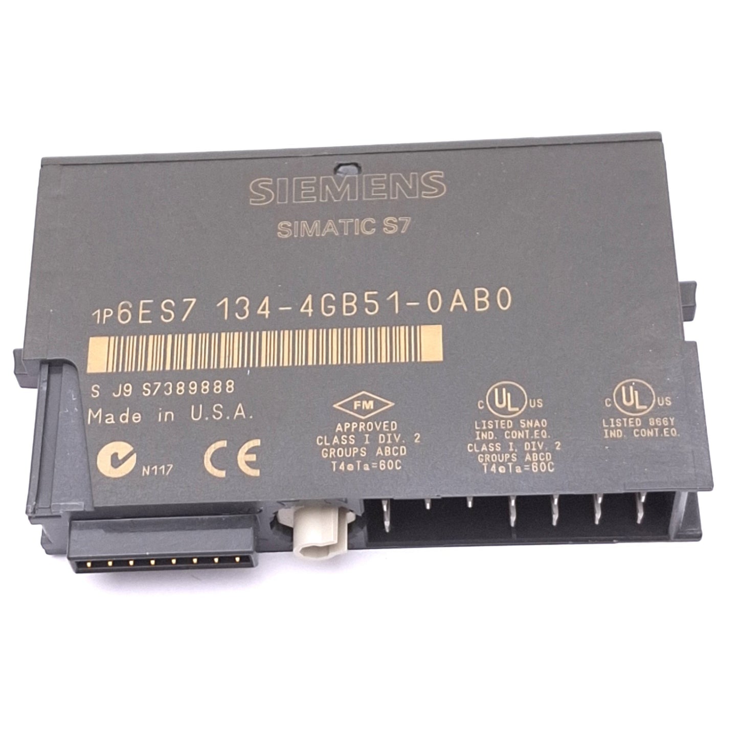 Used Siemens 6ES7134-4GB51-0AB0 Analog Input Module for ET 200S, 2AI 4-20mA