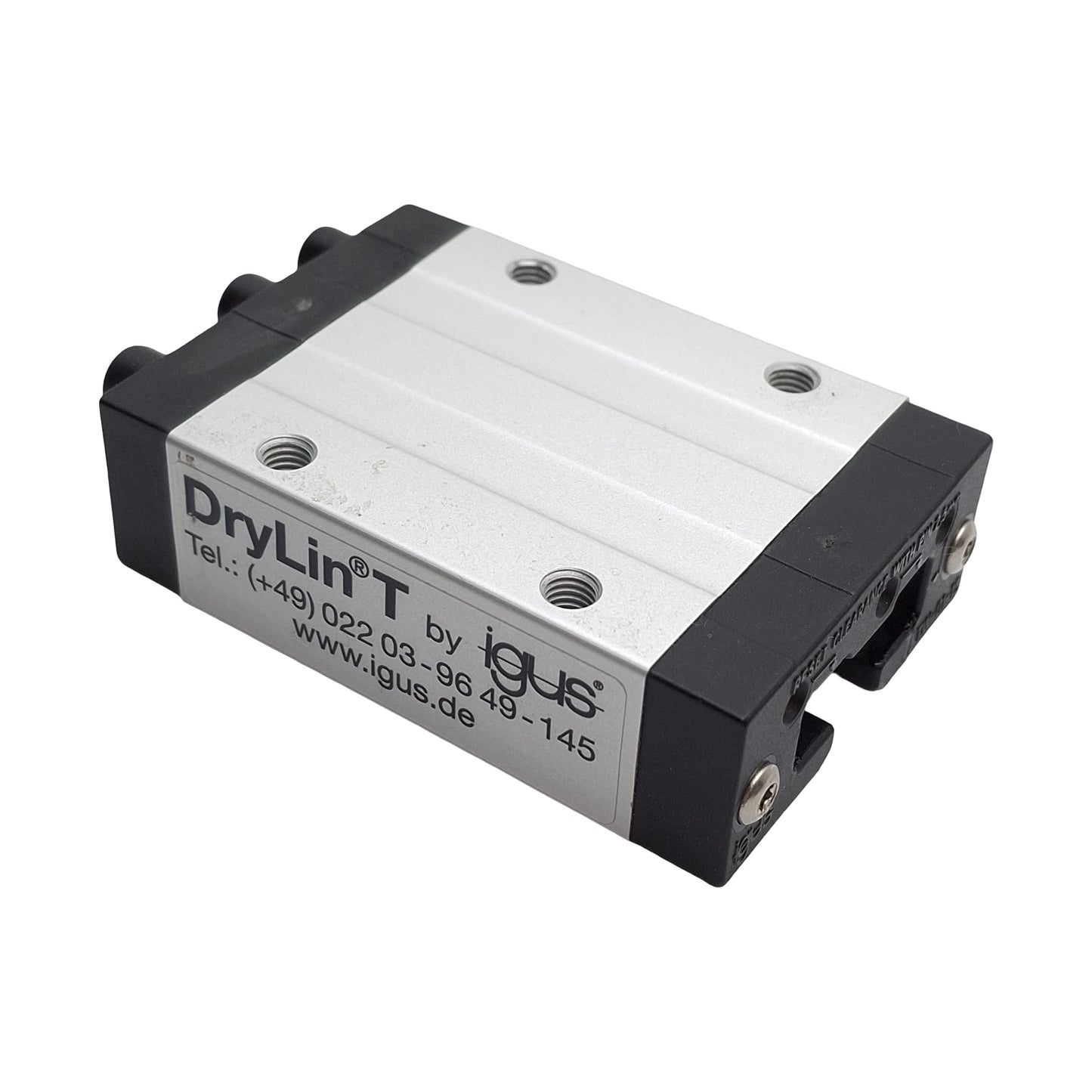 Used Igus TW-01-15 DryLin T Linear Guide Carriage, 74mm L x 47mm W x 24mm H, M5