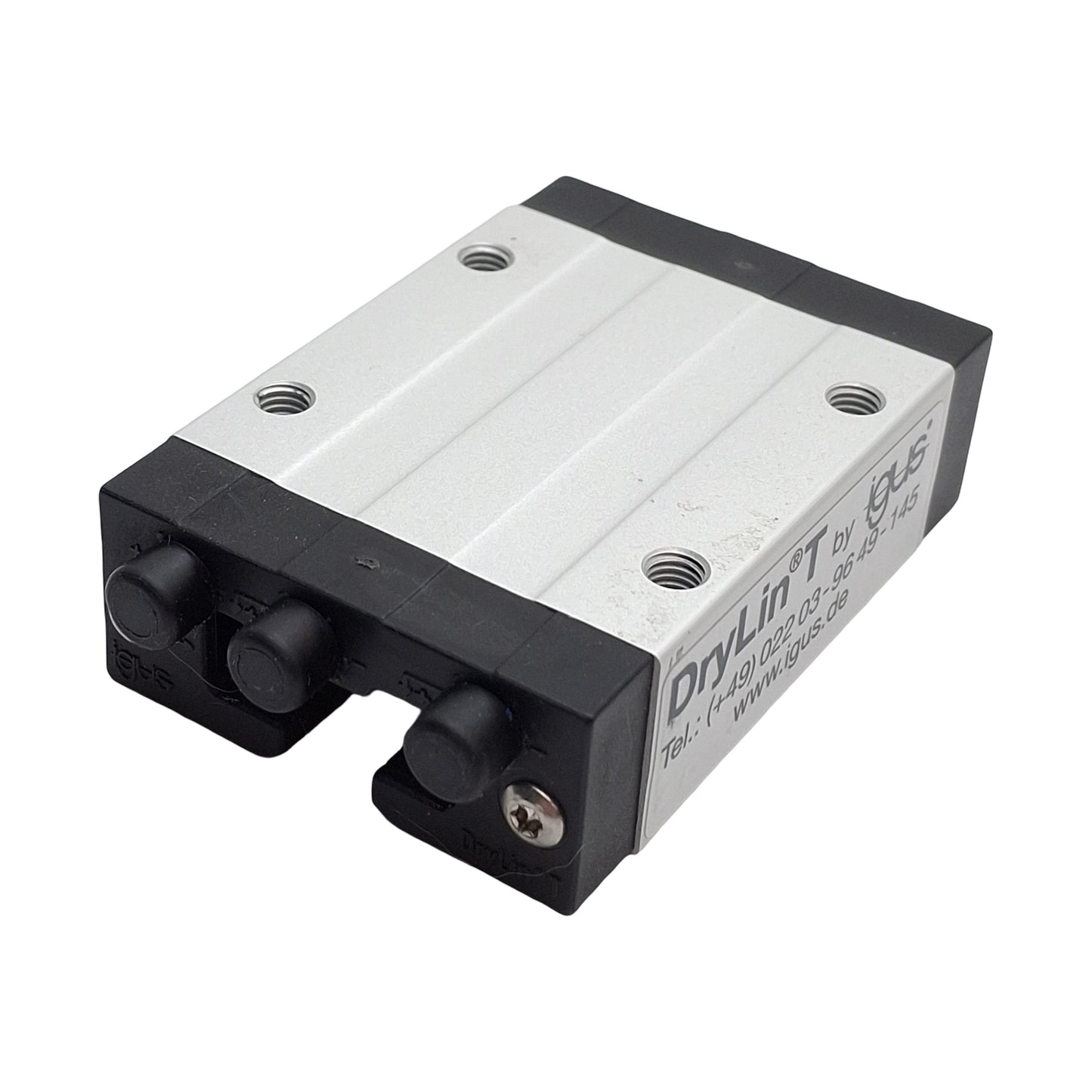 Used Igus TW-01-15 DryLin T Linear Guide Carriage, 74mm L x 47mm W x 24mm H, M5