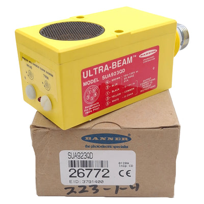 New Banner SUA923QD ULTRA-BEAM Proximity Sensor, 500mm-6m Range, 105-130VAC, 5-P M12