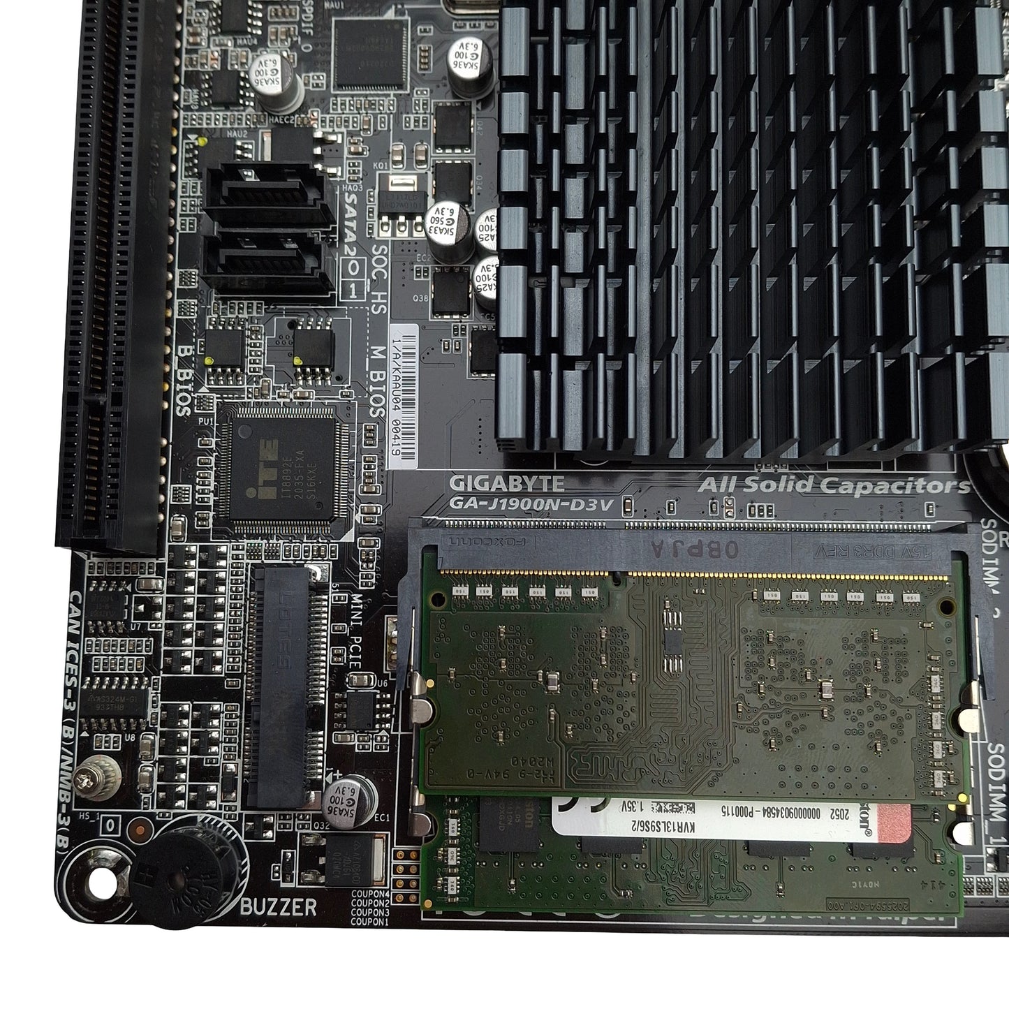 Used GIGABYTE GA-J1900N-D3V Motherboard & CPU Intel Celeron J1900 4GB DDR3 RAM PCI