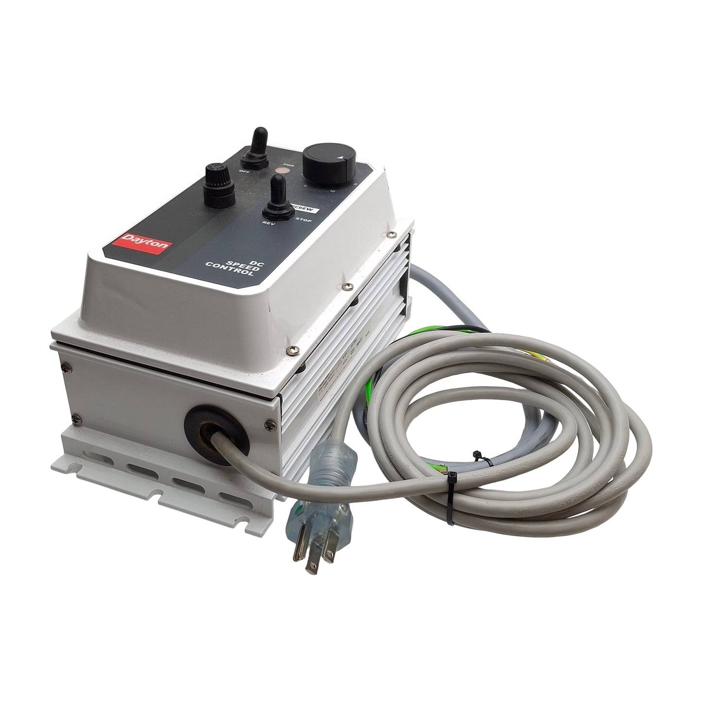 Used Dayton 1F794 Enclosed DC Speed Control 120/240VAC Supply, 0-90/180VDC 10A Output