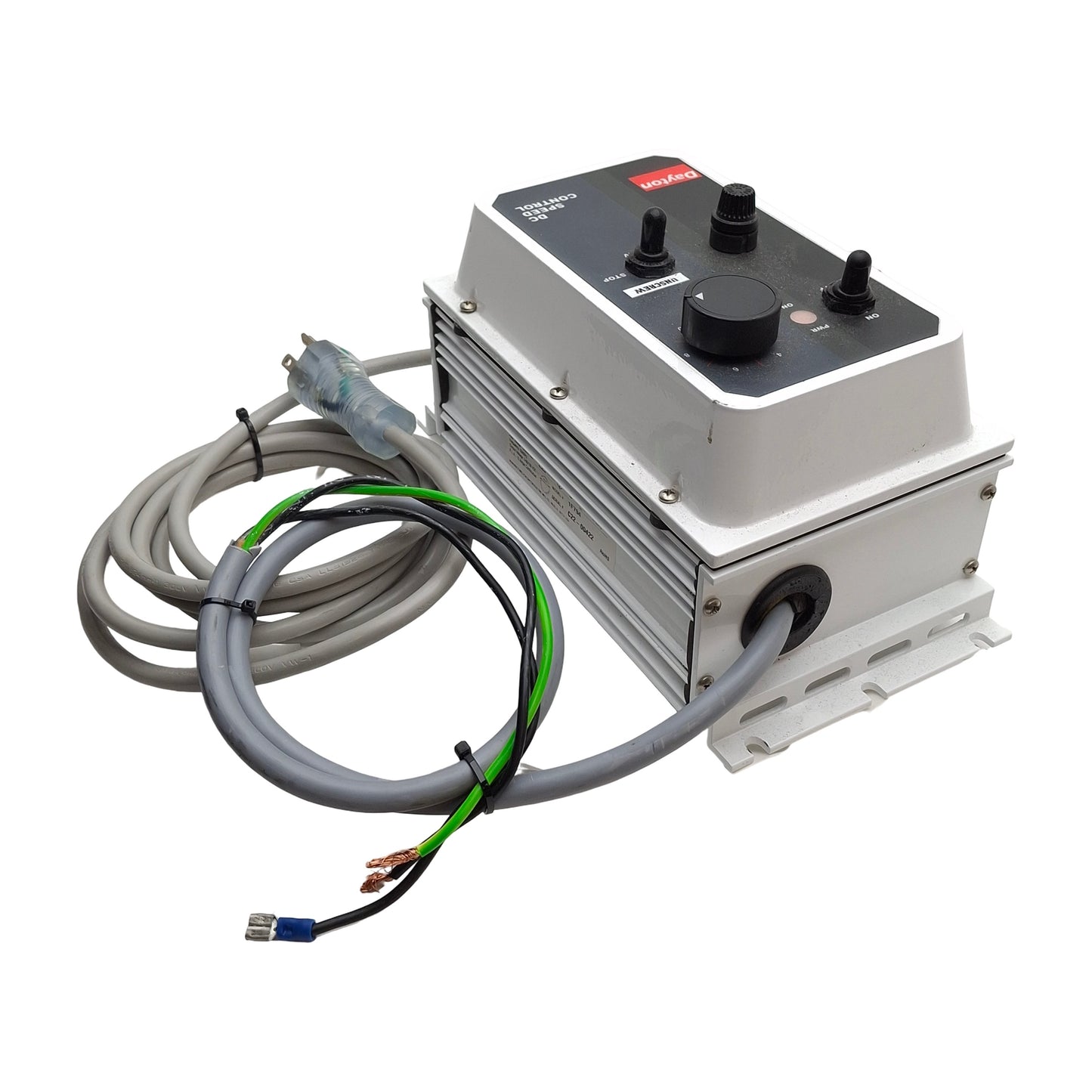 Used Dayton 1F794 Enclosed DC Speed Control 120/240VAC Supply, 0-90/180VDC 10A Output