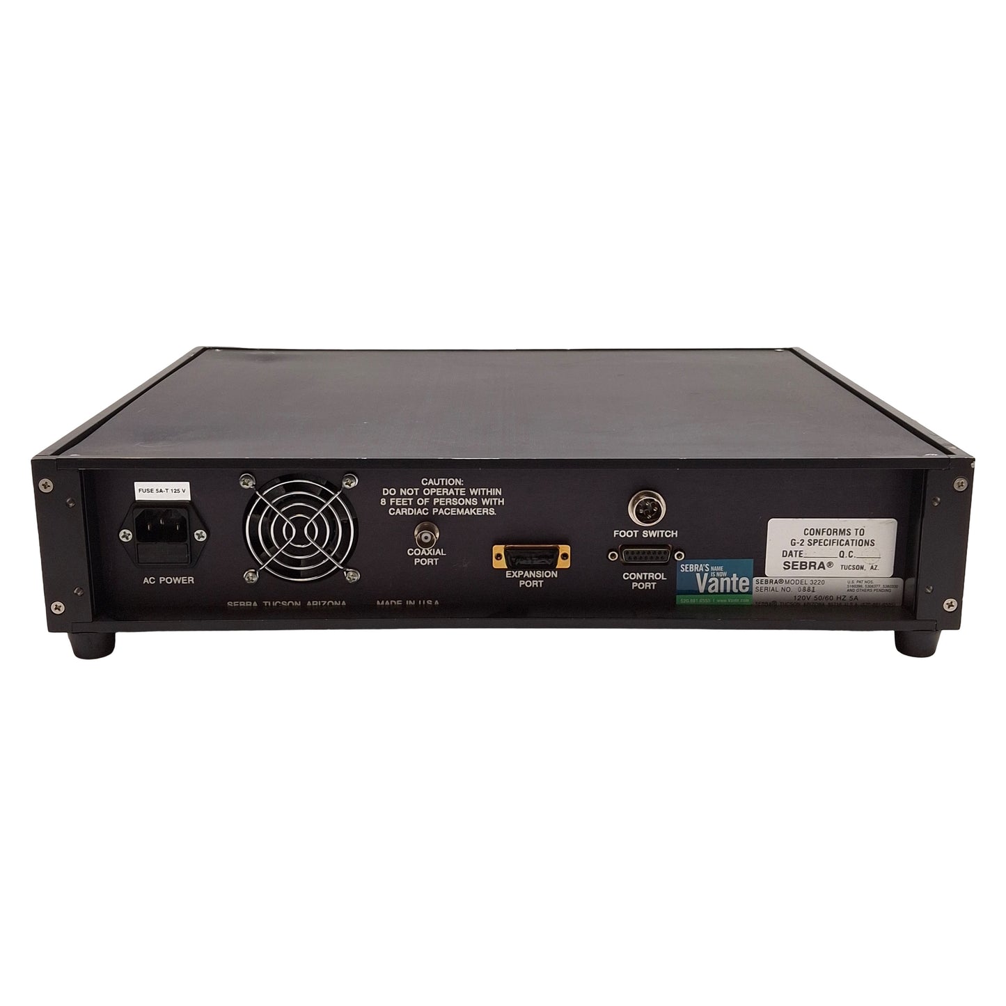 For parts or not working Sebra/Vante 3220 PIRF RF Generator For Cath Forming System, 40.68MHz *Knob*