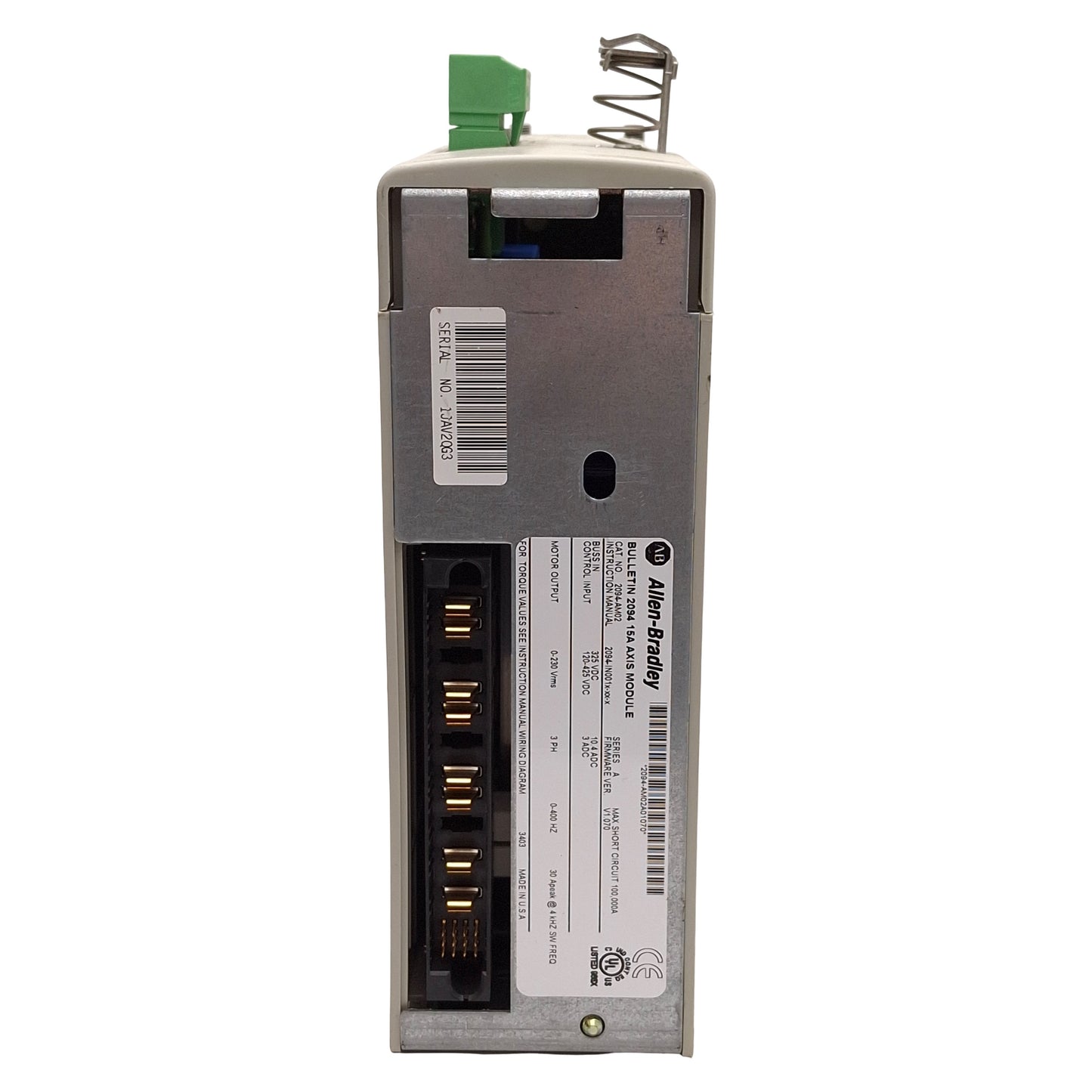 Used Allen Bradley 2094-AM02 Kinetix 6000 Multi-Axis Servo Drive, 3.4kW, 3Ø 230VAC