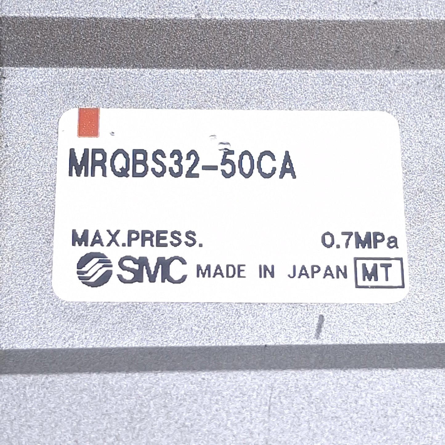 Used SMC MRQBS32-50CA Compact Rotary Linear Actuator. 50mm Stroke, 32mm Bore, Rc 1/8