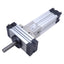 Used SMC MRQBS32-50CA Compact Rotary Linear Actuator. 50mm Stroke, 32mm Bore, Rc 1/8