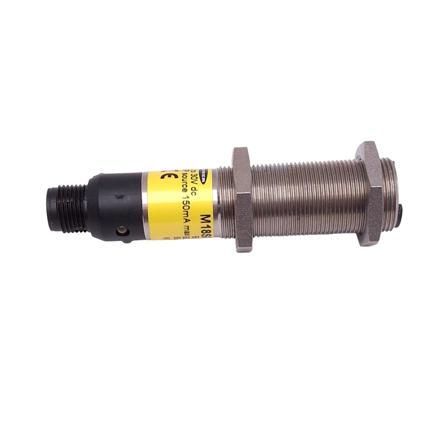 Used Banner M18SP6FF50Q Photoelectric Sensor, 50mm Range, 10-30VDC, PNP, M12 4-Pin
