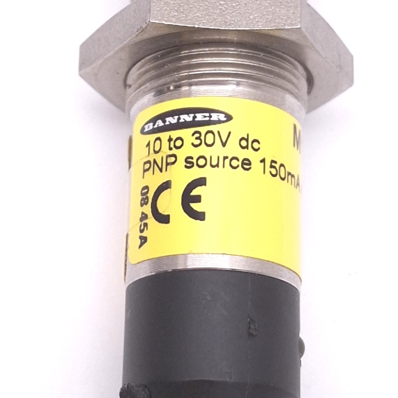 Used Banner M18SP6FF50Q Photoelectric Sensor, 50mm Range, 10-30VDC, PNP, M12 4-Pin