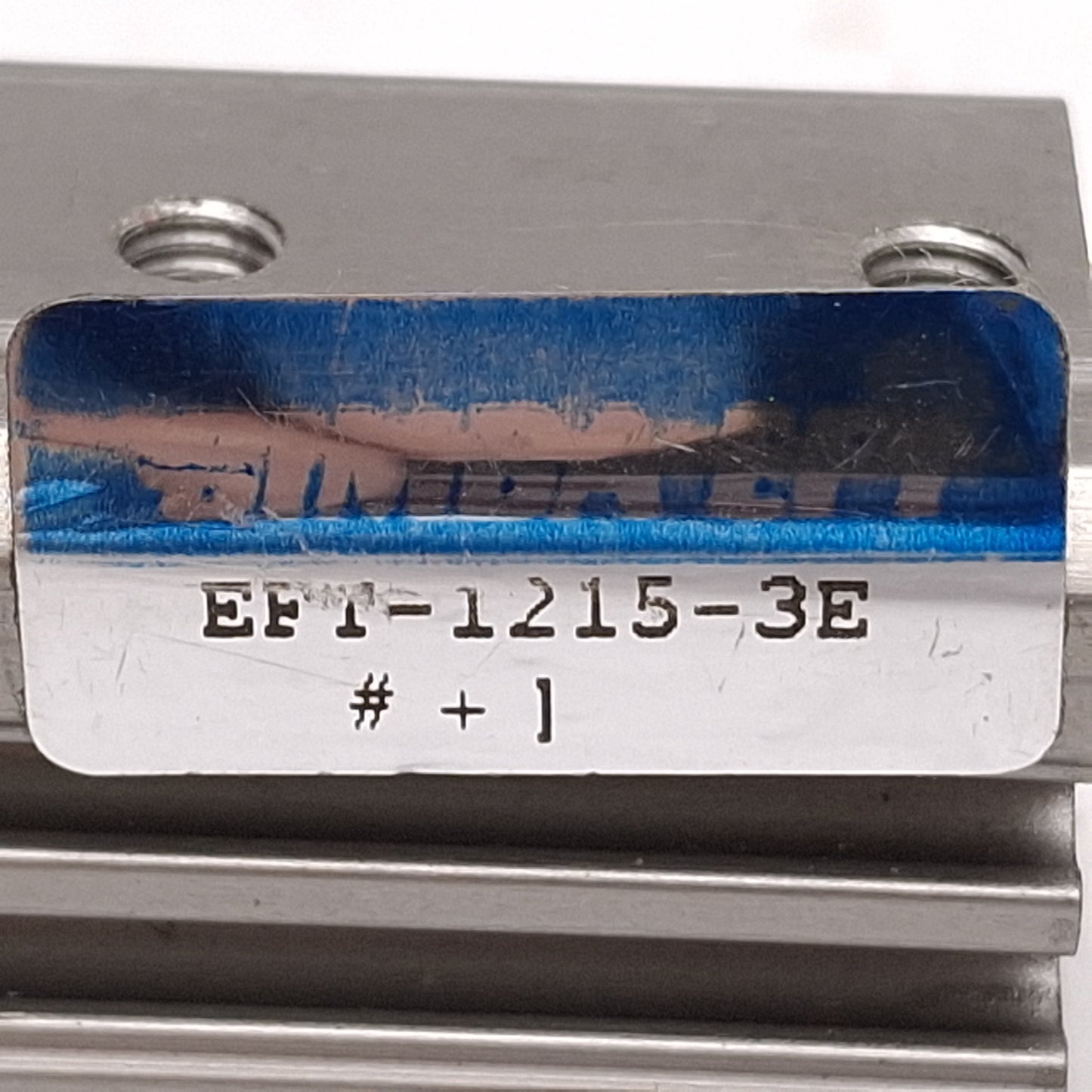 Used Bimba EFT-1215-3E Guided Cylinder, ø12mm Bore, 15mm Stroke, 140psi, #10-32