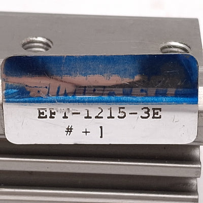 Used Bimba EFT-1215-3E Guided Cylinder, ø12mm Bore, 15mm Stroke, 140psi, #10-32