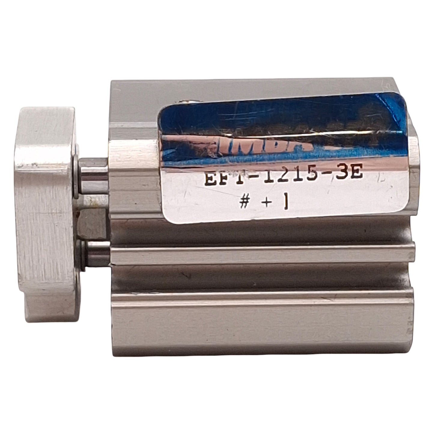 Used Bimba EFT-1215-3E Guided Cylinder, ø12mm Bore, 15mm Stroke, 140psi, #10-32