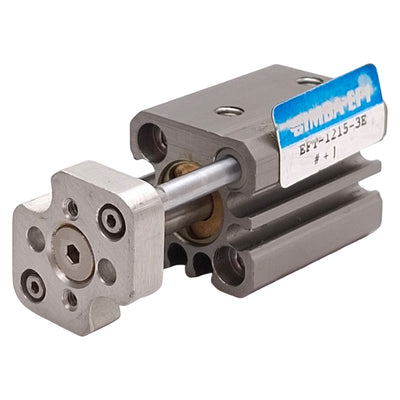 Used Bimba EFT-1215-3E Guided Cylinder, ø12mm Bore, 15mm Stroke, 140psi, #10-32