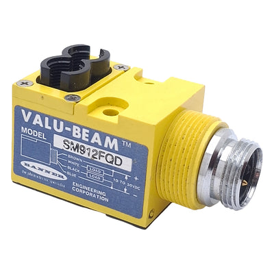 Used Banner SM912FQD VALU-BEAM Glass Fiber Optic Amplifier, NPN/PNP, 10-30VDC, 4-Pin