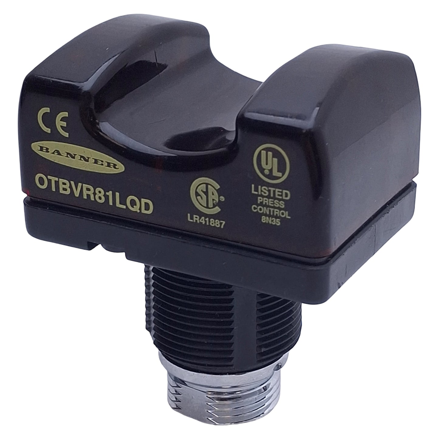 Used Banner OTBVR81LQD Optical Touch Button, 10-30VACDC, SPDT, 5-Pin Mini-Style QD