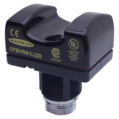 Used Banner OTBVR81LQD Optical Touch Button, 10-30VACDC, SPDT, 5-Pin Mini-Style QD