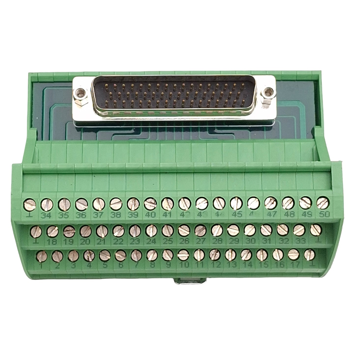 Used Phoenix Contact 2315159 VIP-3/SC/D50SUB/M Interface Board, DB50 Male, DIN Rail