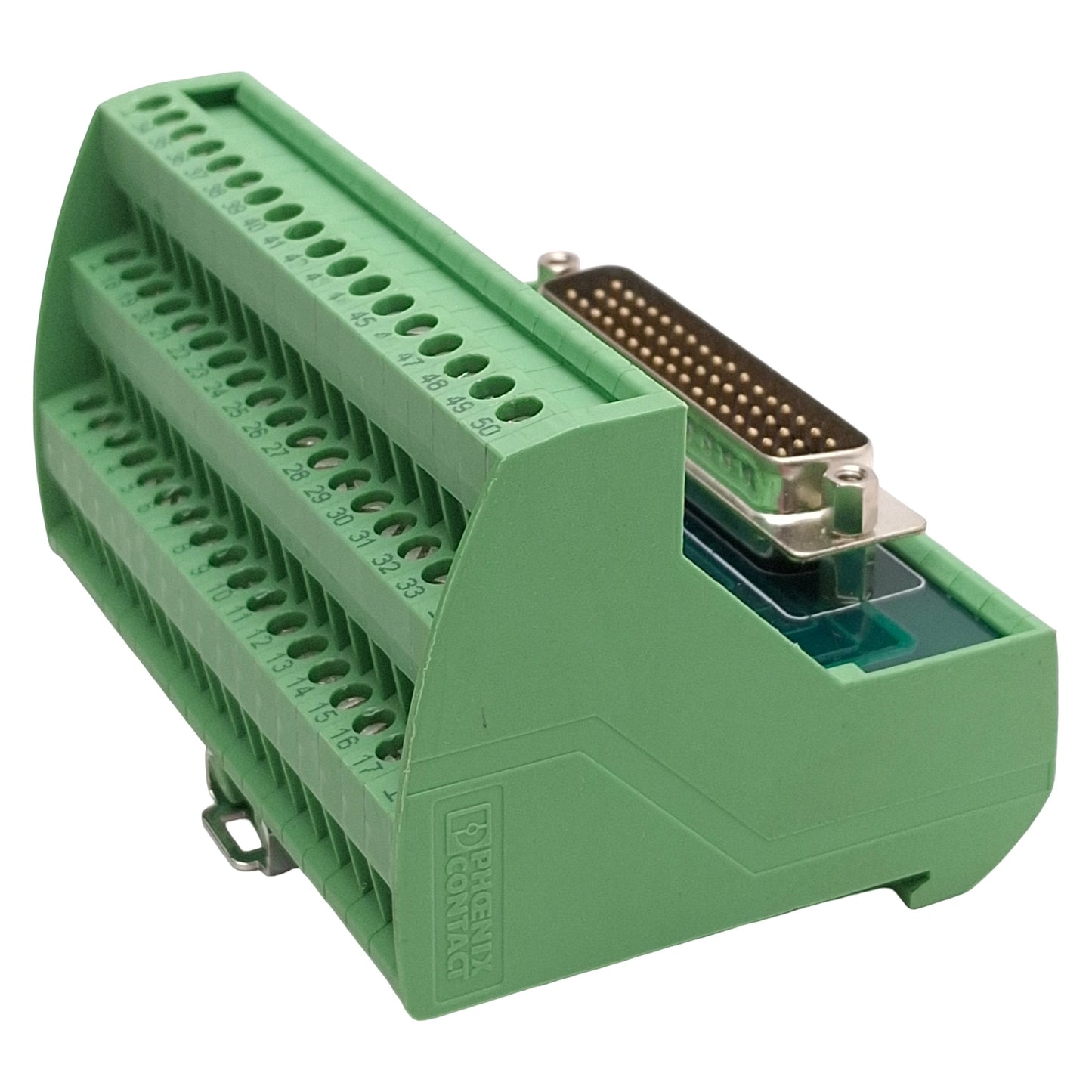 Used Phoenix Contact 2315159 VIP-3/SC/D50SUB/M Interface Board, DB50 Male, DIN Rail