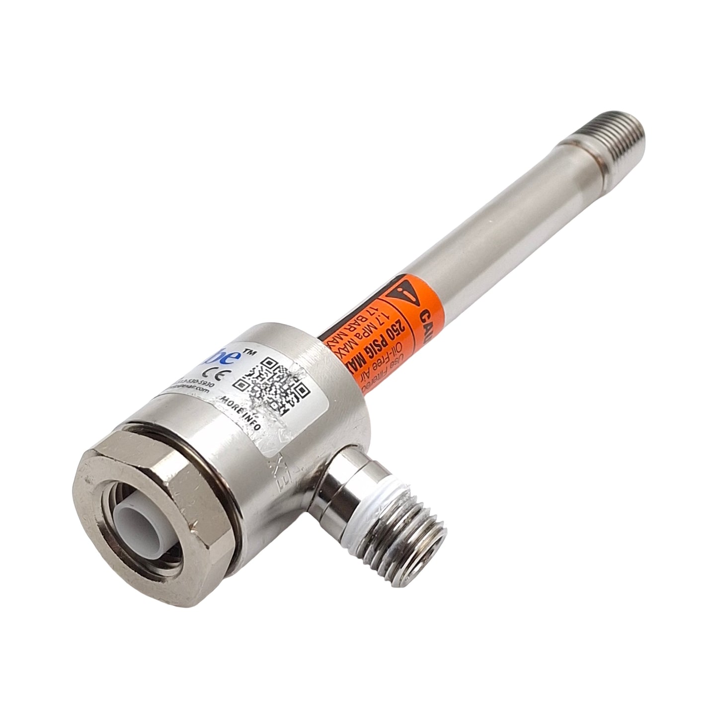 Used Exair 3215 Medium Cold Air Vortex Tube 20-250Psig, 10-40SCFM, 1/4in NPT